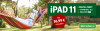 Eine Person liegt in einer Hängematte und liest auf einem iPad 11. Angebot: Digital-Paket für 36,99 Euro monatlich. Jetzt sichern.