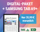 Angebot für Digital-Paket und Samsung Tab A9+ für 35,99 Euro monatlich.
