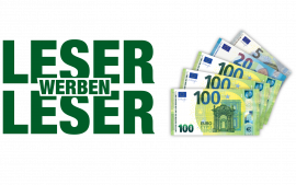 Jetzt Leser werben und bis zu 325 € Prämie sichern!